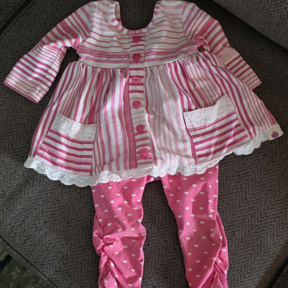 Cheeky Plum Pink Striped Pajama Set